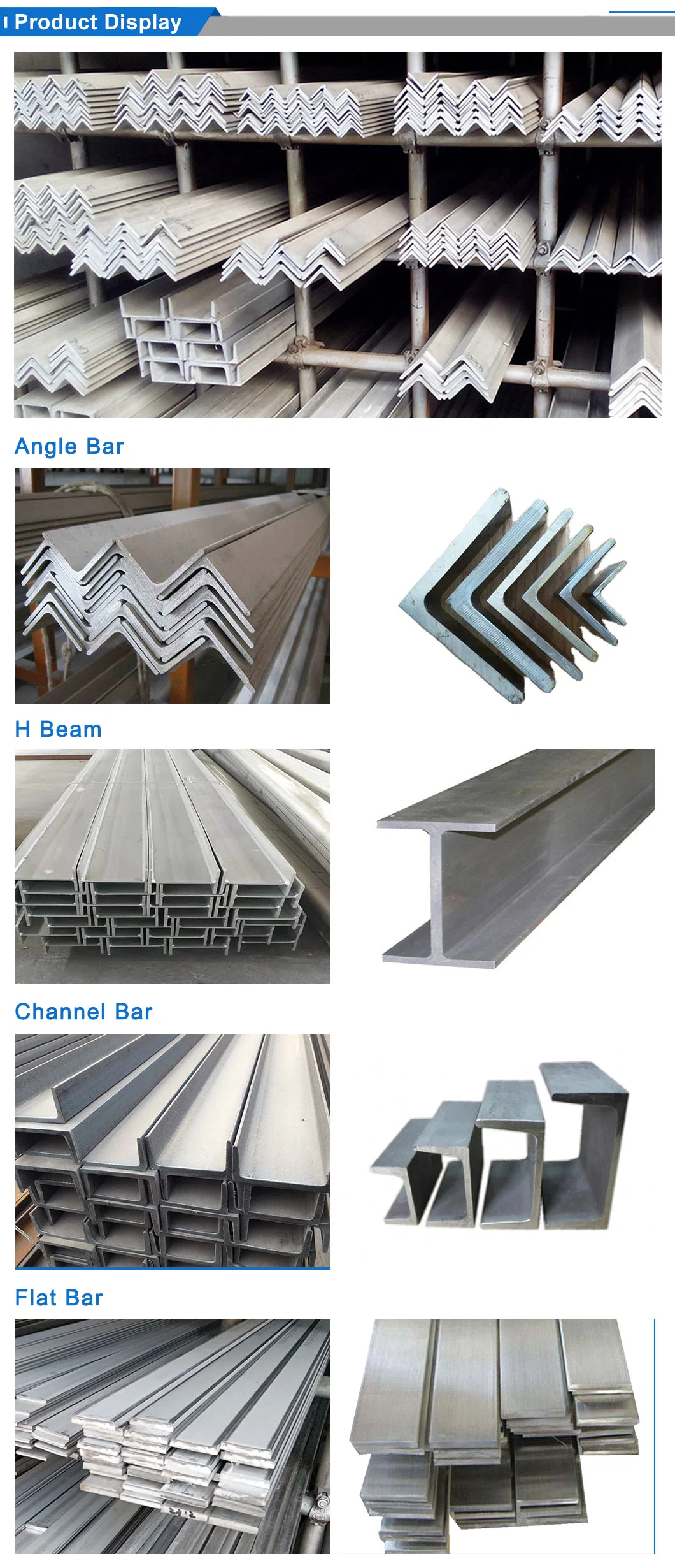 Profiles de estructura laminados en caliente 310S de acero inoxidable Barra de canal 310S de canal U/C para materiales de construcción 7